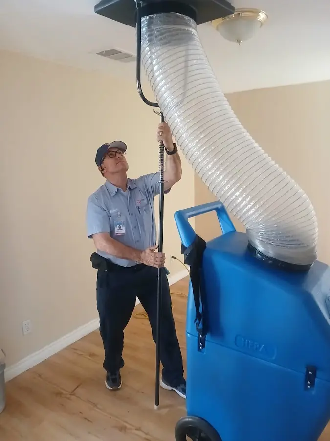 HVAC Installation technician using HEPA equipment in Baldwin Park